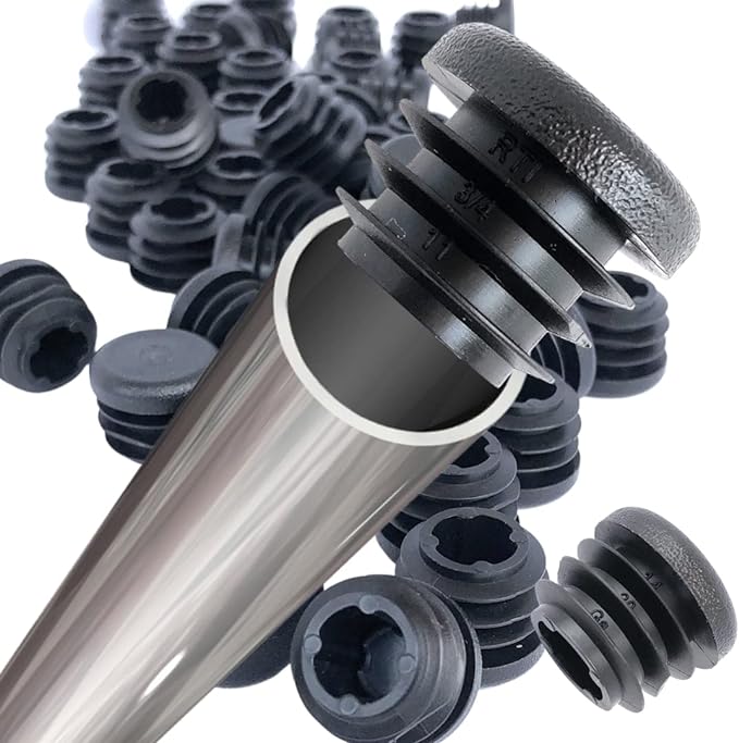 8 個ブラックラウンドプラスチックブランキングエンドキャップ - Plastic Pipe Clip のレビューと価格
