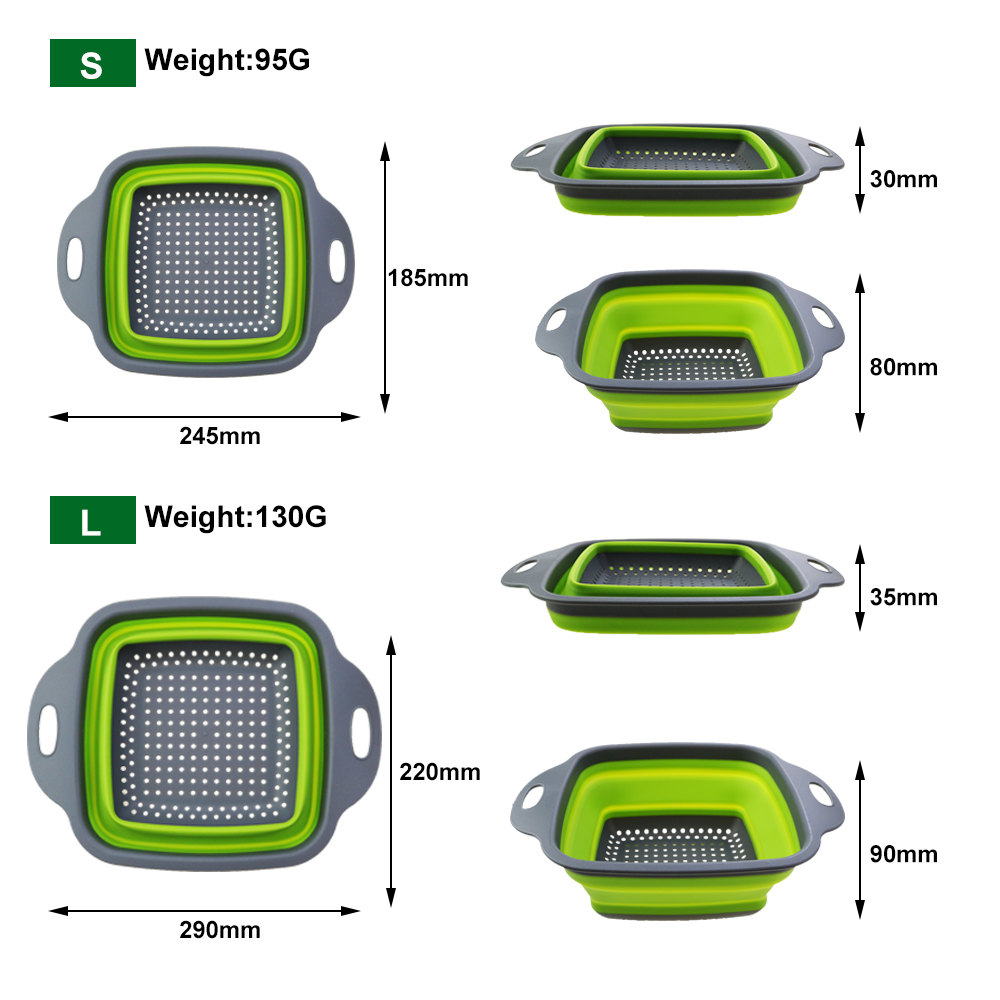 果物と野菜用の2in 1折りたたみ式シリコン排水、洗濯バスケ - Silicone Tap Washer のレビューと価格